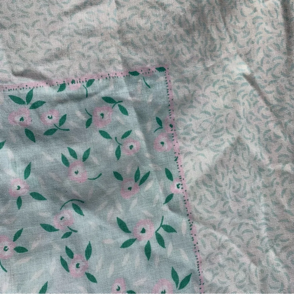 Vintage Ditsy Floral Pastel Colorblock Standard Size Pillowcase
